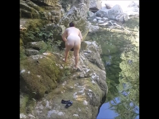 Milf Flashing And Masturbating By The River