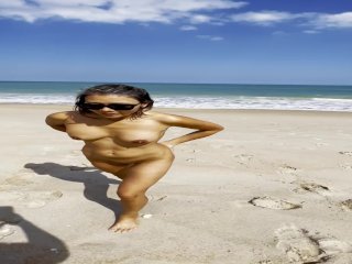 Waking Nude On The Beach